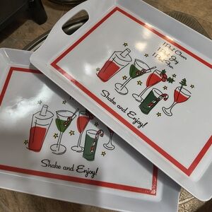 Festive Cocktail Serving Trays